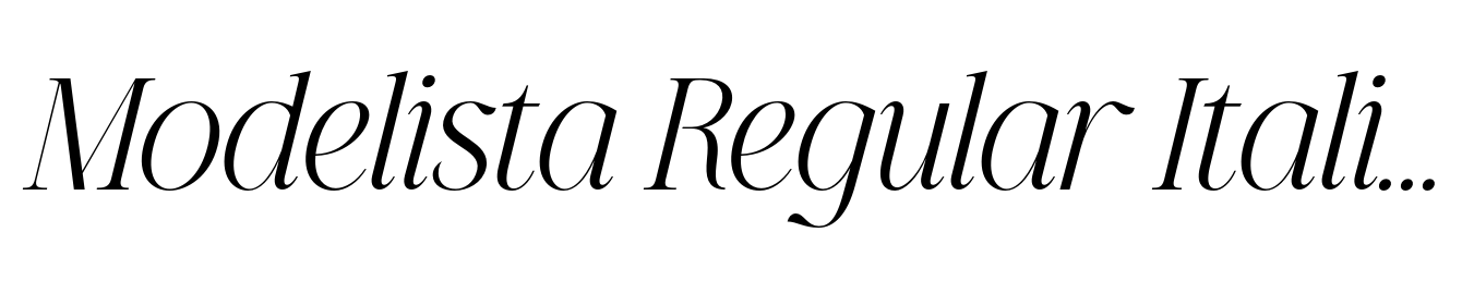 Modelista Regular Italic